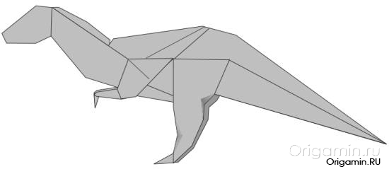 динозавр из бумаги