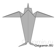 Ласточка оригами