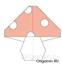 Мухомор оригами