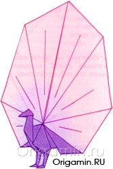 Павлин оригами