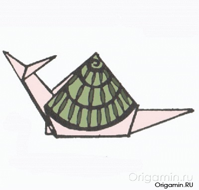 Улитка оригами