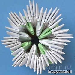 модульное оригами ваза