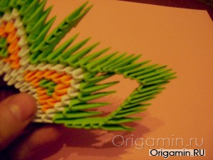 модульное оригами павлин