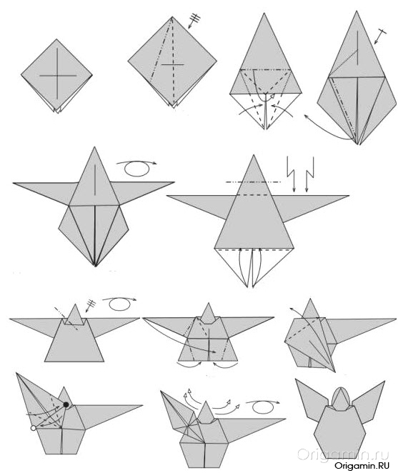 оригами ангел