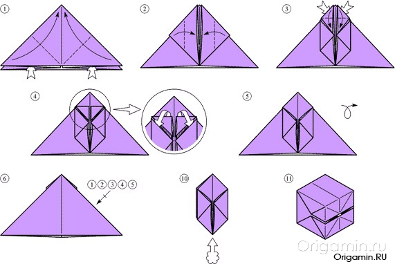 оригами бомбочка