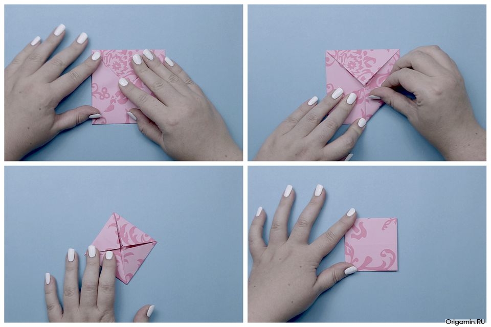 схема оригами лотоса