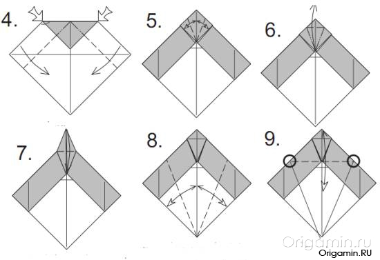 оригами динозавр
