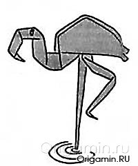 Фламинго оригами