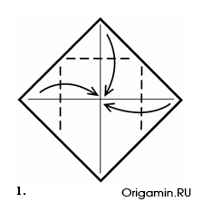 оригами гриб