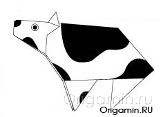 Корова оригами