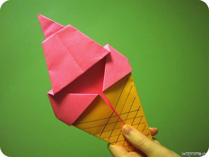 Мороженое оригами
