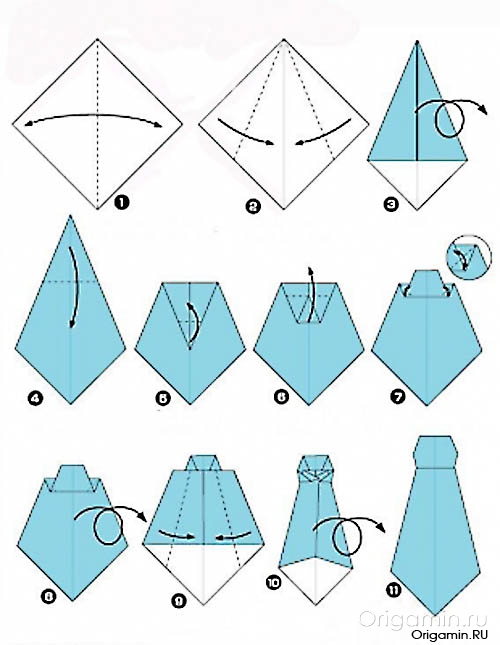 схема оригами одежды