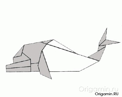 дельфин из бумаги