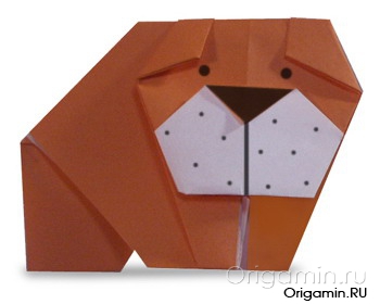Собака оригами