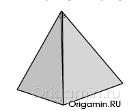 оригами пирамида