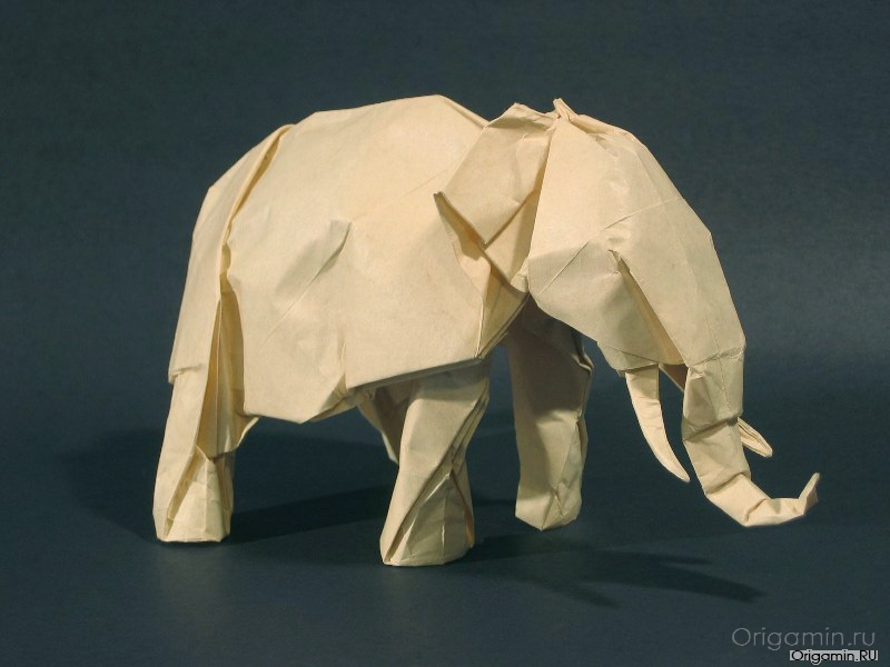 схема оригами слона