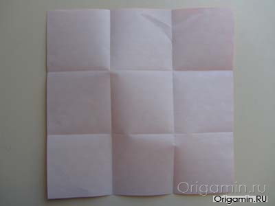 схема оригами вазы