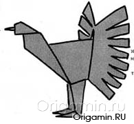 оригами жар птица