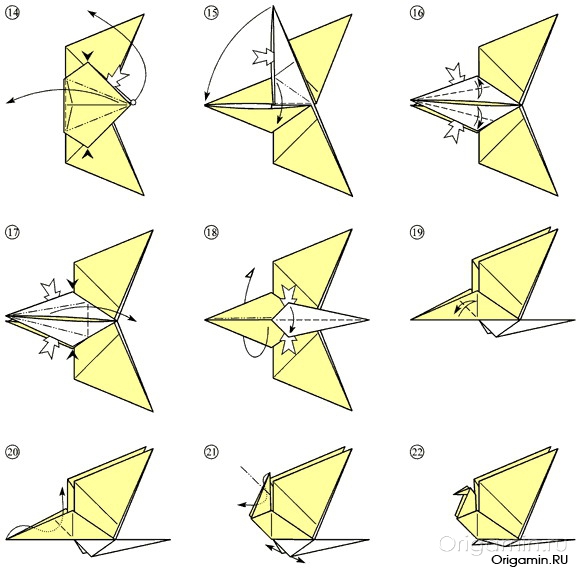Оригами голубь схема. Оригами птица. Оригами схемы. Оригами птичка из бумаги для детей. Птицы из бумаги оригами для дошкольников.