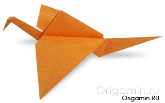 Журавль оригами