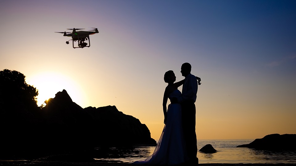 Необычный взгляд на свадьбу с воздуха