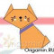 оригами кот из бумаги