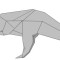 оригами динозавр из бумаги