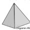 оригами пирамида из бумаги
