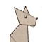 оригами волк из бумаги